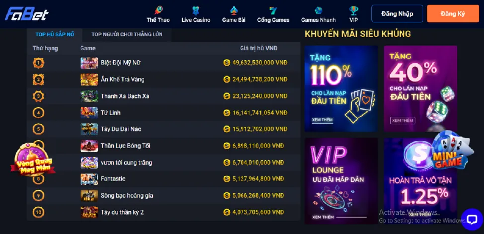 Tận dụng các tính năng bonus và khuyến mãi